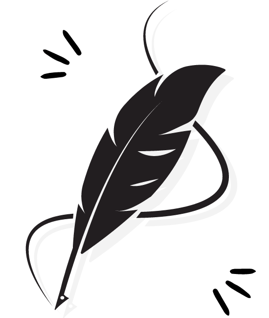 pluma de escritor para web en negro