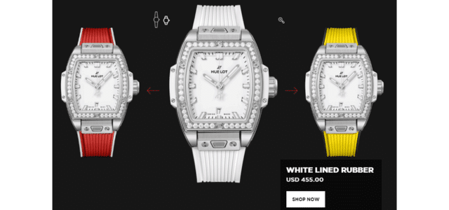 diseño web marcas de lujo relojes